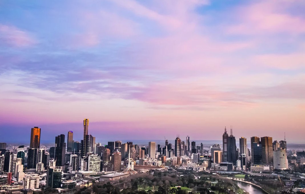 The Melbourne city skyline